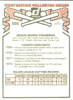 1981 Donruss #556 Jesus Figueroa Back