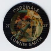 1984 7-Eleven Super Star Sports Coins: Central Region #XIV E Lonnie Smith Front