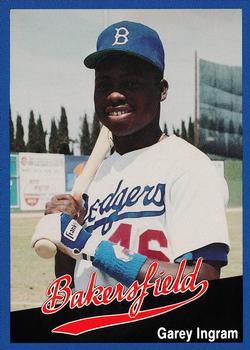 1991 Cal League Bakersfield Dodgers #14 Garey Ingram Front