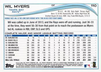 2014 Topps #110 Wil Myers Back