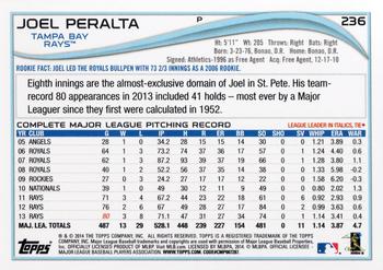 2014 Topps #236 Joel Peralta Back