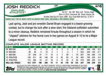 2014 Topps #416 Josh Reddick Back