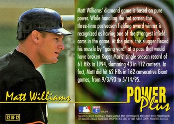 1996 Ultra - Power Plus #12 Matt Williams Back