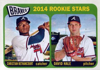 2014 Topps Heritage #82 Braves Rookie Stars (Christian Bethancourt / David Hale) Front
