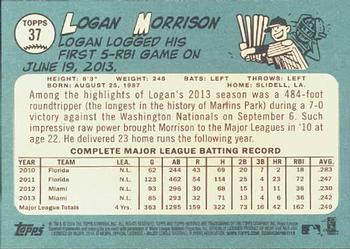 2014 Topps Heritage #37 Logan Morrison Back