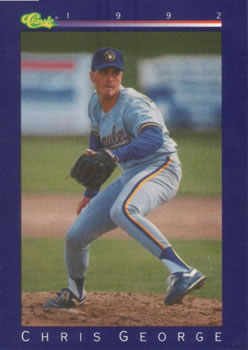 1992 Classic #20 Chris George Front