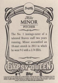 2014 Topps Gypsy Queen #87 Mike Minor Back