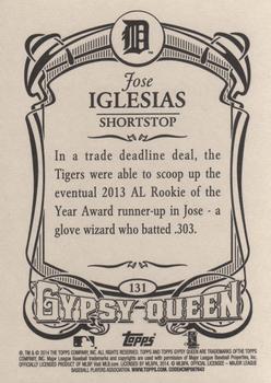 2014 Topps Gypsy Queen #131 Jose Iglesias Back