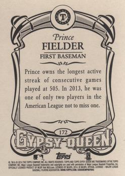 2014 Topps Gypsy Queen #172 Prince Fielder Back