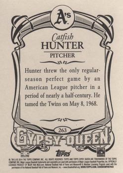 2014 Topps Gypsy Queen #263 Catfish Hunter Back