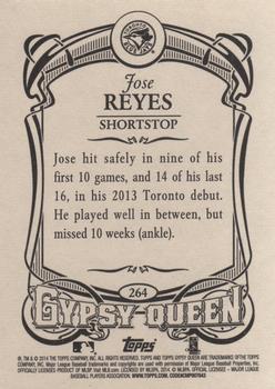 2014 Topps Gypsy Queen #264 Jose Reyes Back