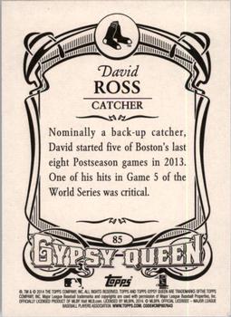 2014 Topps Gypsy Queen #85 David Ross Back