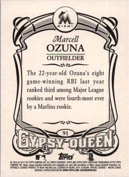 2014 Topps Gypsy Queen #91 Marcell Ozuna Back