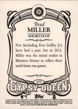 2014 Topps Gypsy Queen #177 Brad Miller Back