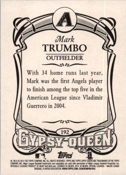 2014 Topps Gypsy Queen #192 Mark Trumbo Back