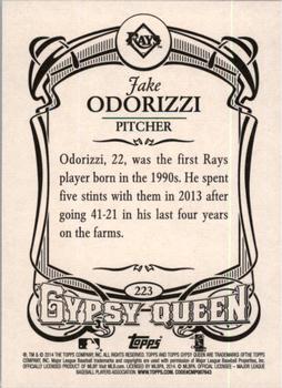 2014 Topps Gypsy Queen #223 Jake Odorizzi Back