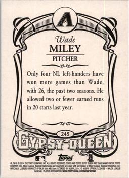 2014 Topps Gypsy Queen #245 Wade Miley Back