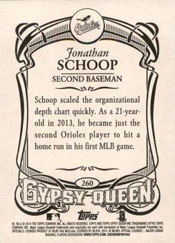 2014 Topps Gypsy Queen #260 Jonathan Schoop Back