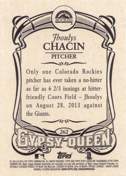 2014 Topps Gypsy Queen #262 Jhoulys Chacin Back