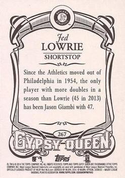 2014 Topps Gypsy Queen #267 Jed Lowrie Back