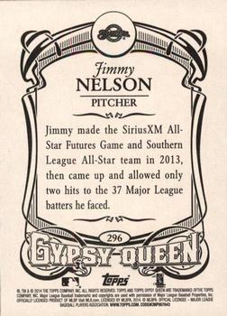 2014 Topps Gypsy Queen #296 Jimmy Nelson Back