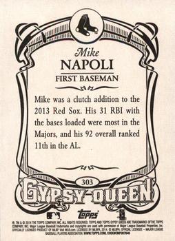 2014 Topps Gypsy Queen #303 Mike Napoli Back