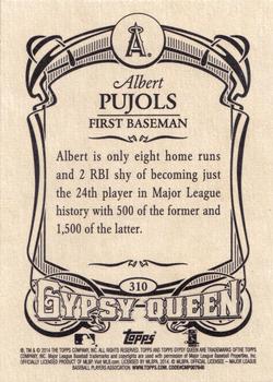 2014 Topps Gypsy Queen #310 Albert Pujols Back
