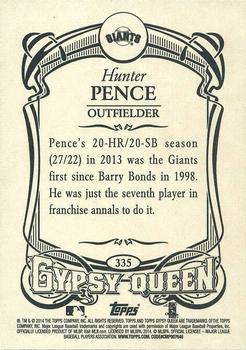 2014 Topps Gypsy Queen #335 Hunter Pence Back