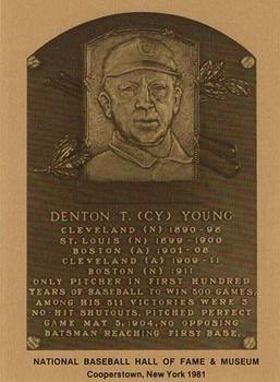 1981-89 Official Hall of Fame Metallic Plaques #NNO Cy Young Front