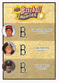 2008 Upper Deck Baseball Heroes #187 Carl Yastrzemski / Carlton Fisk / Wade Boggs Front