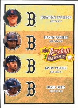 2008 Upper Deck Baseball Heroes #198 Jonathan Papelbon / Manny Ramirez / Jason Varitek / David Ortiz Front