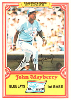 1981 Topps Drake's Big Hitters #31 John Mayberry Front