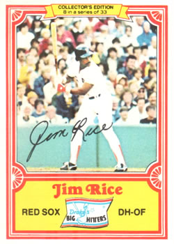 1981 Topps Drake's Big Hitters #8 Jim Rice Front