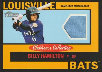 2013 Topps Heritage Minor League - Clubhouse Collection Relics Black #CCR-BH Billy Hamilton Front