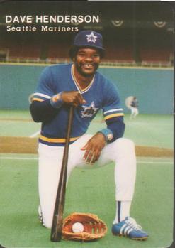 1985 Mother's Cookies Seattle Mariners #4 Dave Henderson Front