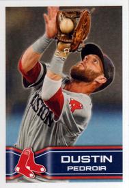 2014 Topps Stickers #16 Dustin Pedroia Front