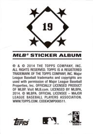 2014 Topps Stickers #19 Derek Jeter Back