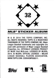 2014 Topps Stickers #32 Matt Moore Back
