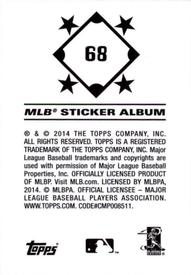 2014 Topps Stickers #68 Jose Iglesias Back
