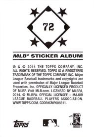 2014 Topps Stickers #72 Paws Back