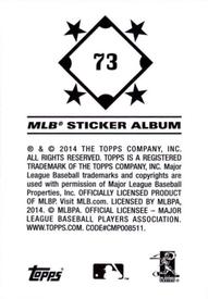 2014 Topps Stickers #73 Alex Gordon Back