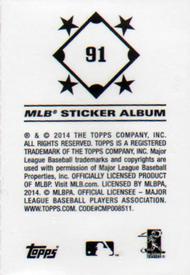 2014 Topps Stickers #91 Mike Trout Back