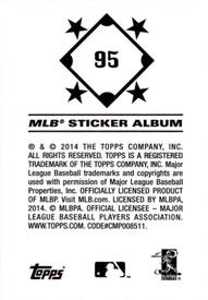 2014 Topps Stickers #95 Albert Pujols Back