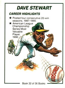 1991 Line Drive Collect-a-Books #32 Dave Stewart Back