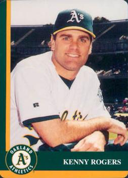 1998 Mother's Cookies Oakland Athletics #6 Kenny Rogers Front
