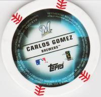 2014 Topps Chipz #NNO Carlos Gomez Back