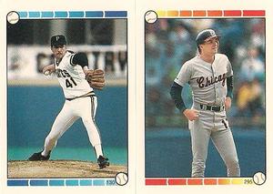 1989 O-Pee-Chee Stickers #130 / 295 Mike Dunne / Dave Gallagher Front