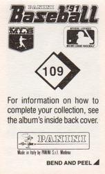 1991 Panini Stickers #109 Darren Daulton Back