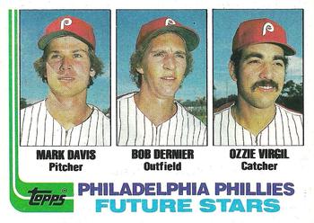 1982 Topps #231 Phillies Future Stars (Mark Davis / Bob Dernier / Ozzie Virgil) Front