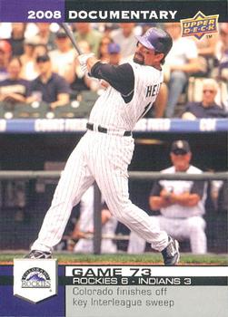 2008 Upper Deck Documentary #2193 Todd Helton Front